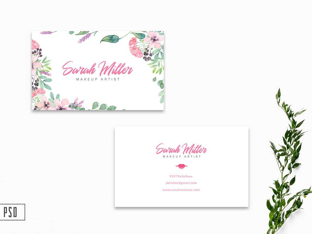 Free Floral Business Card Template V2Farhan Ahmad On Regarding Free Editable Printable Business Card Templates
