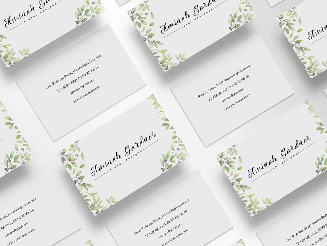 Free Floral Designer Business Card Templatecreativeultra Regarding Template For Cards To Print Free