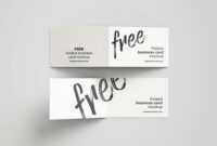 Free Folded Business Cards Mockup (Psd) pertaining to Fold Over Business Card Template