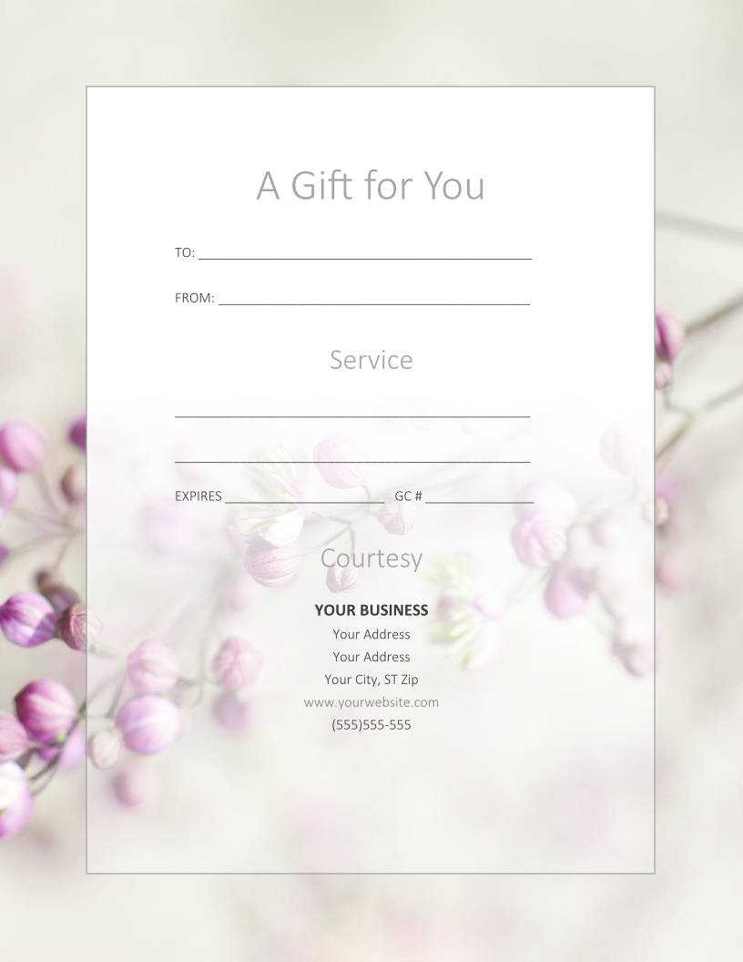Free Gift Certificate Templates For Massage And Spa Regarding Spa Day Gift Certificate Template