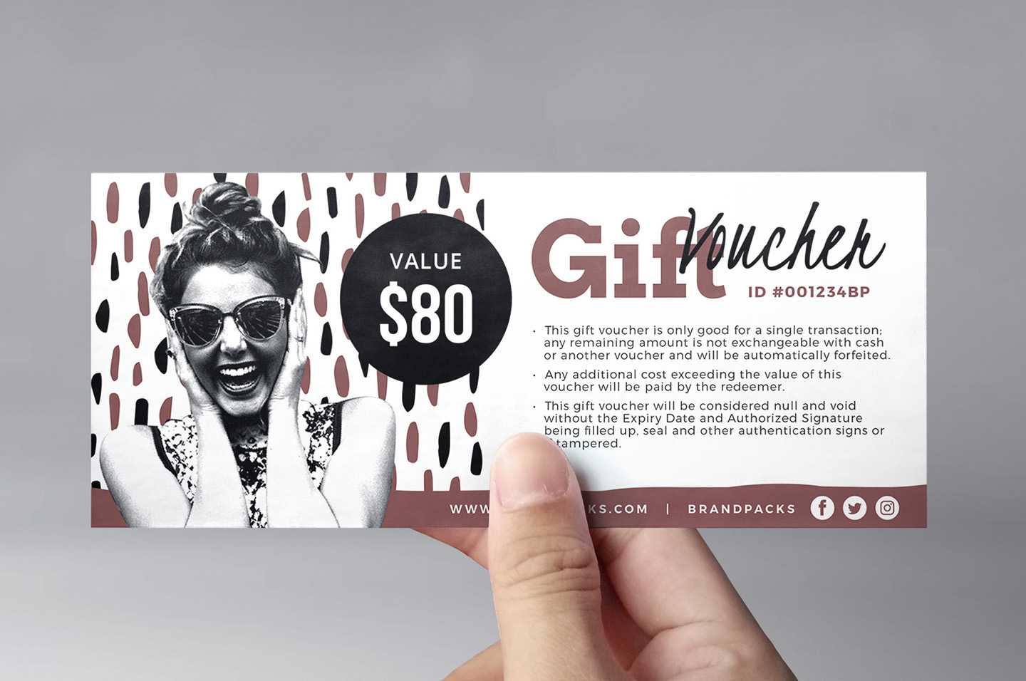 Free Gift Voucher Templates (Psd & Ai) – Brandpacks Regarding Gift Certificate Template Photoshop