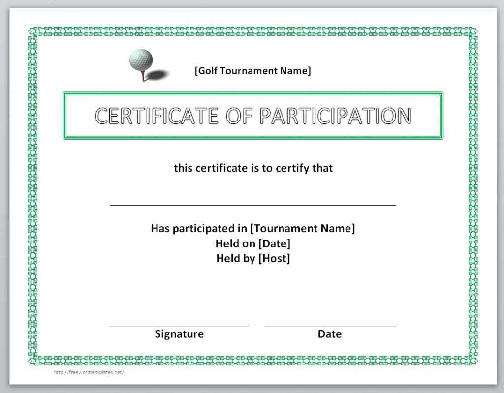 Free Golf Certificate Templates For Word – Dalep.midnightpig.co In Golf Certificate Template Free