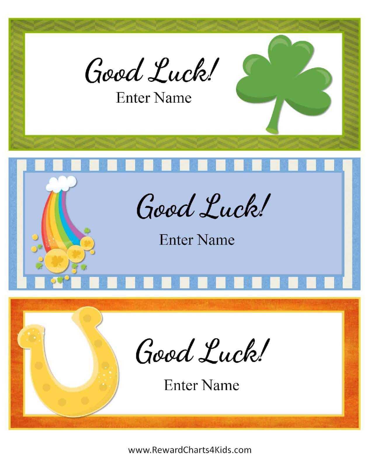 Free Good Luck Cards For Kids | Customize Online & Print At Home Regarding Good Luck Card Template