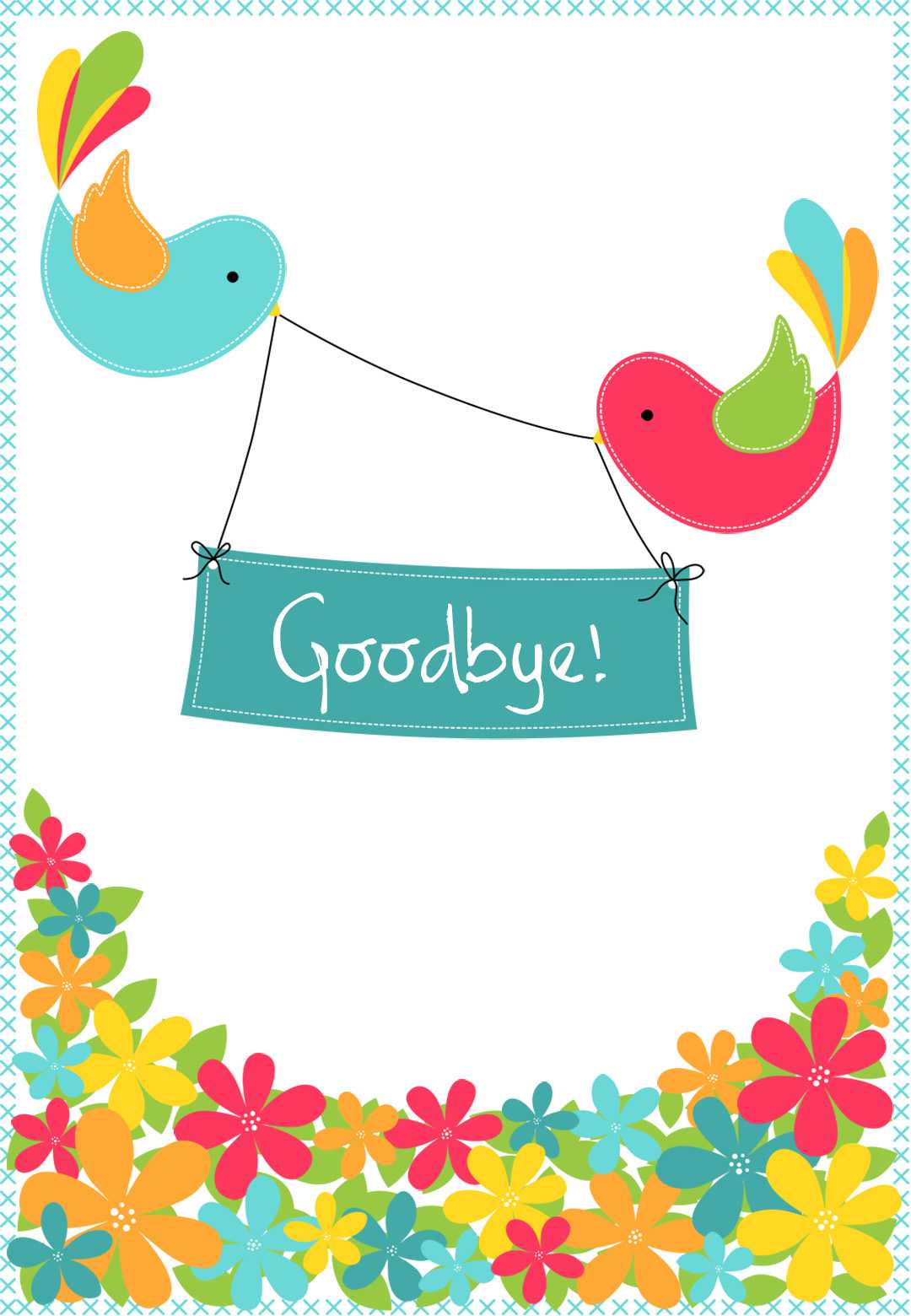 Free Goodbye Cards - Calep.midnightpig.co Inside Goodbye Card Template