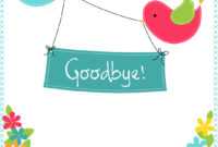 Free Goodbye Cards - Calep.midnightpig.co within Good Luck Card Template