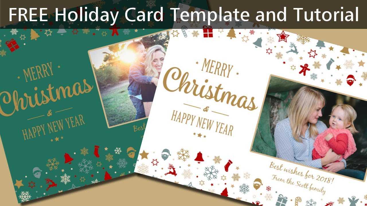 Free Holiday Card Template – Dalep.midnightpig.co Intended For Free Photoshop Christmas Card Templates For Photographers
