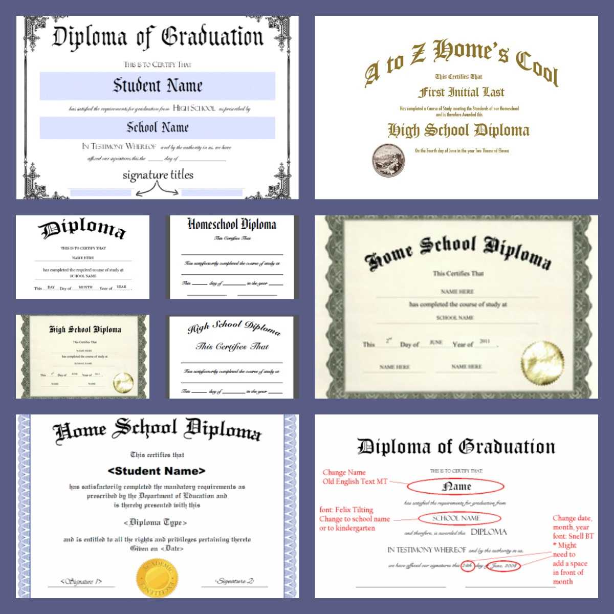Free Homeschool Diploma Forms Online – A Magical Homeschool Intended For Ged Certificate Template Download