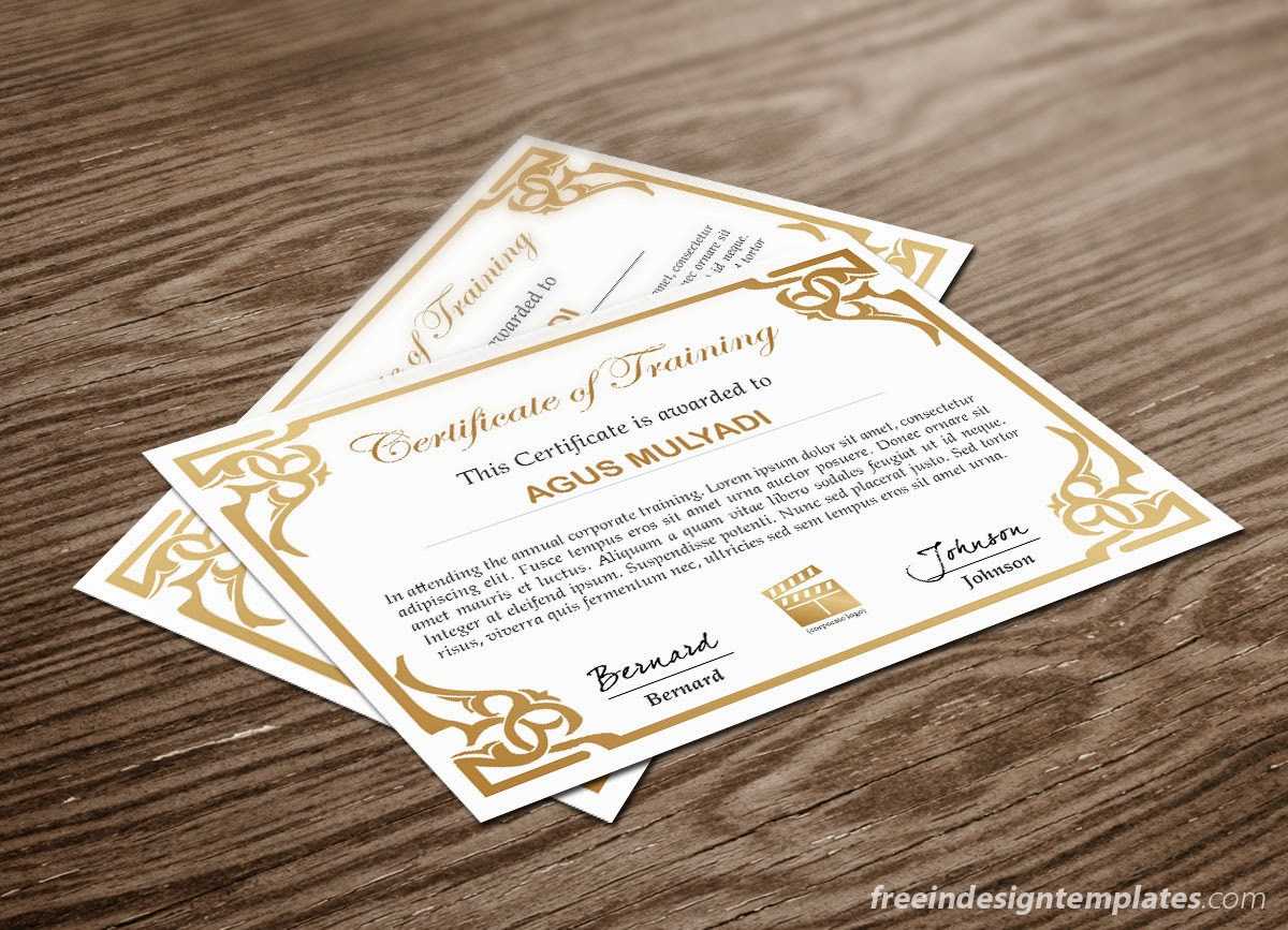 Free Indesign Certificate Template #1 | Free Indesign For Indesign Certificate Template