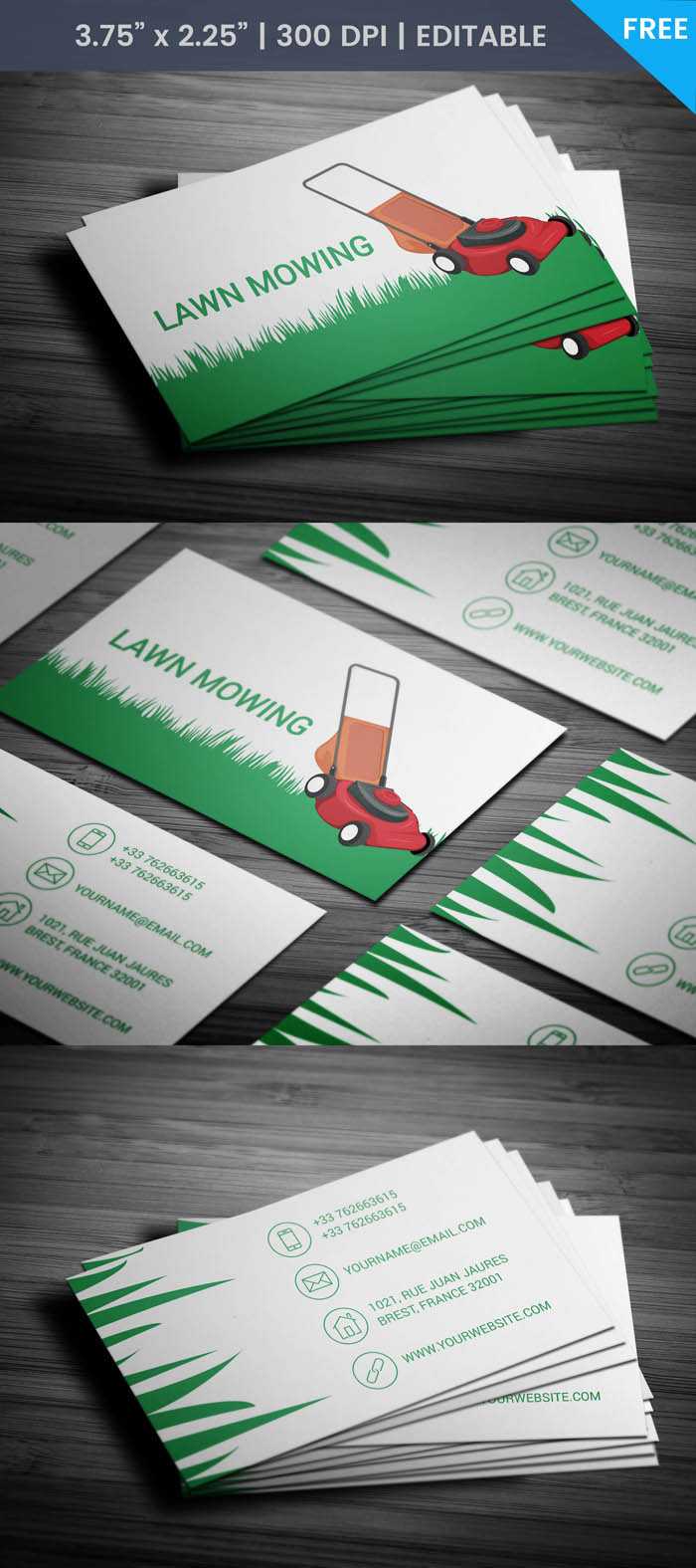 Free Lawn Care Business Card Pertaining To Lawn Care Business Cards Templates Free
