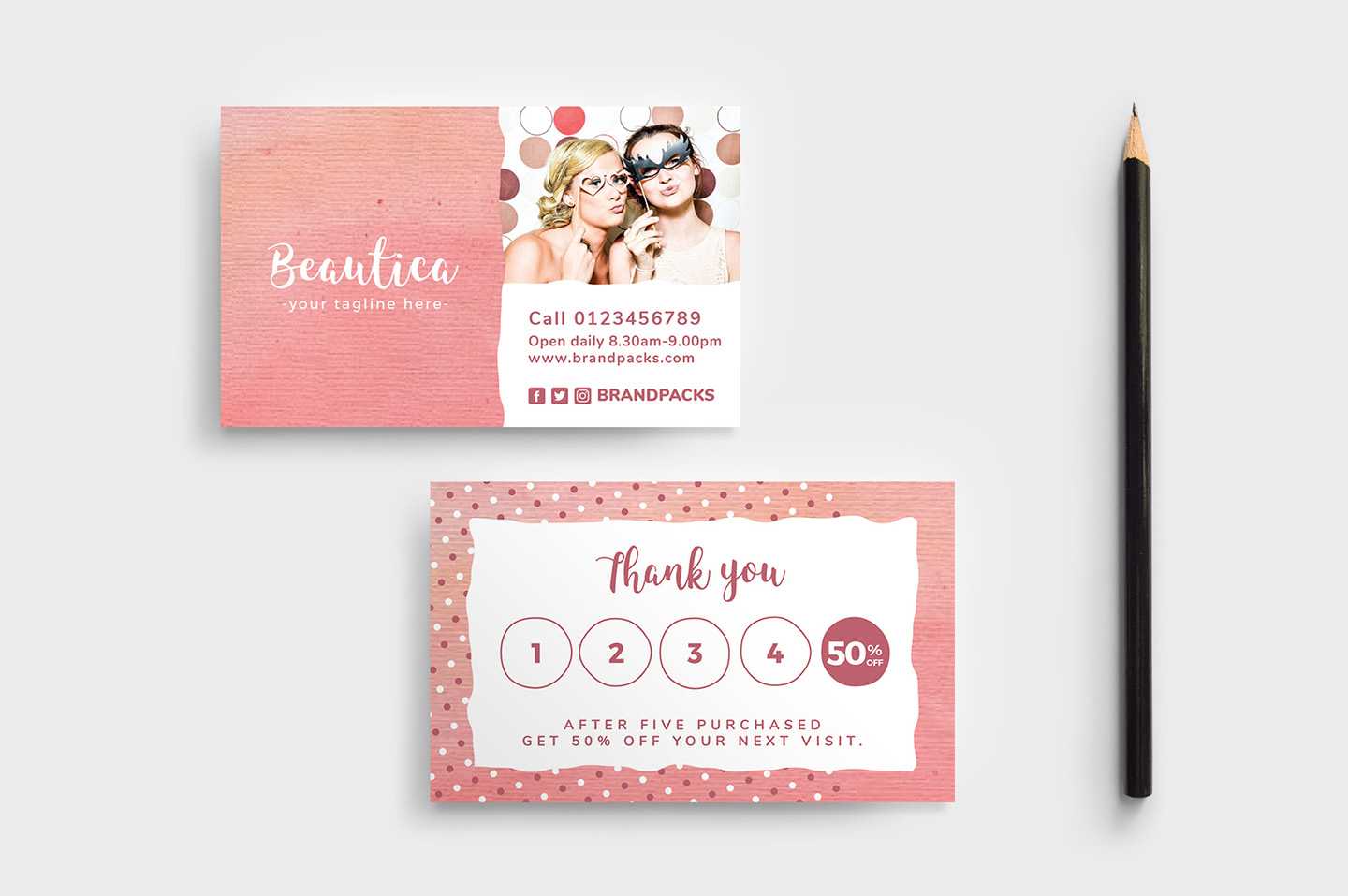 Free Loyalty Card Templates - Psd, Ai & Vector - Brandpacks Inside Loyalty Card Design Template