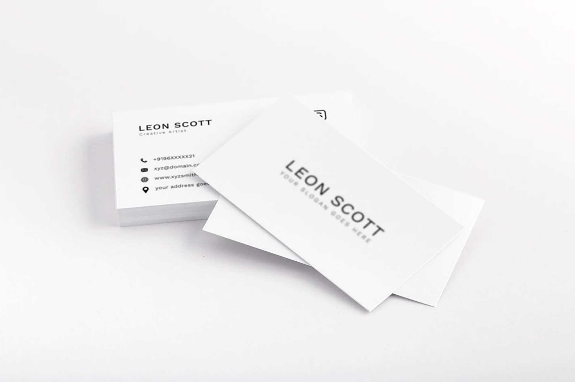 Free Minimal Elegant Business Card Template (Psd) Throughout Photoshop Name Card Template