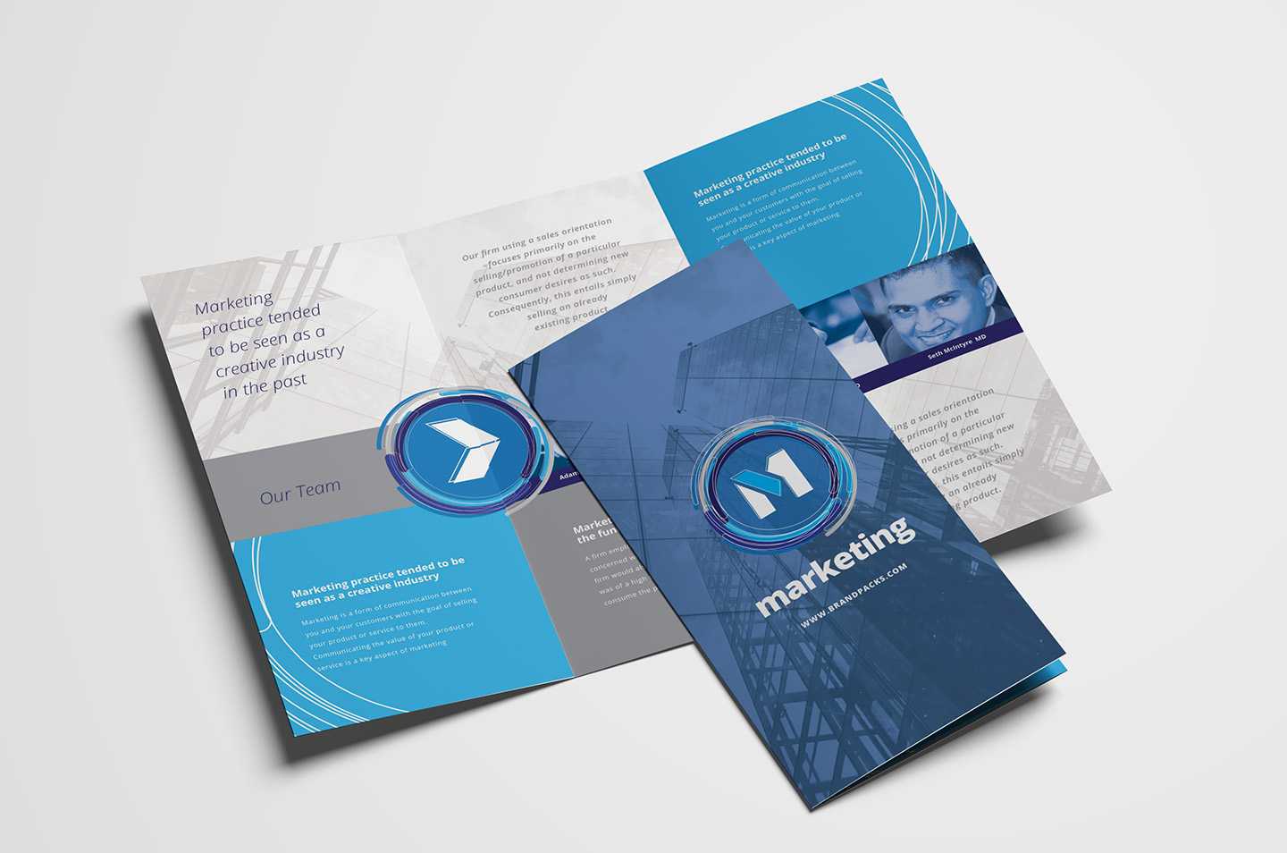 Free Multipurpose Trifold Brochure Template For Photoshop For Free Three Fold Brochure Template