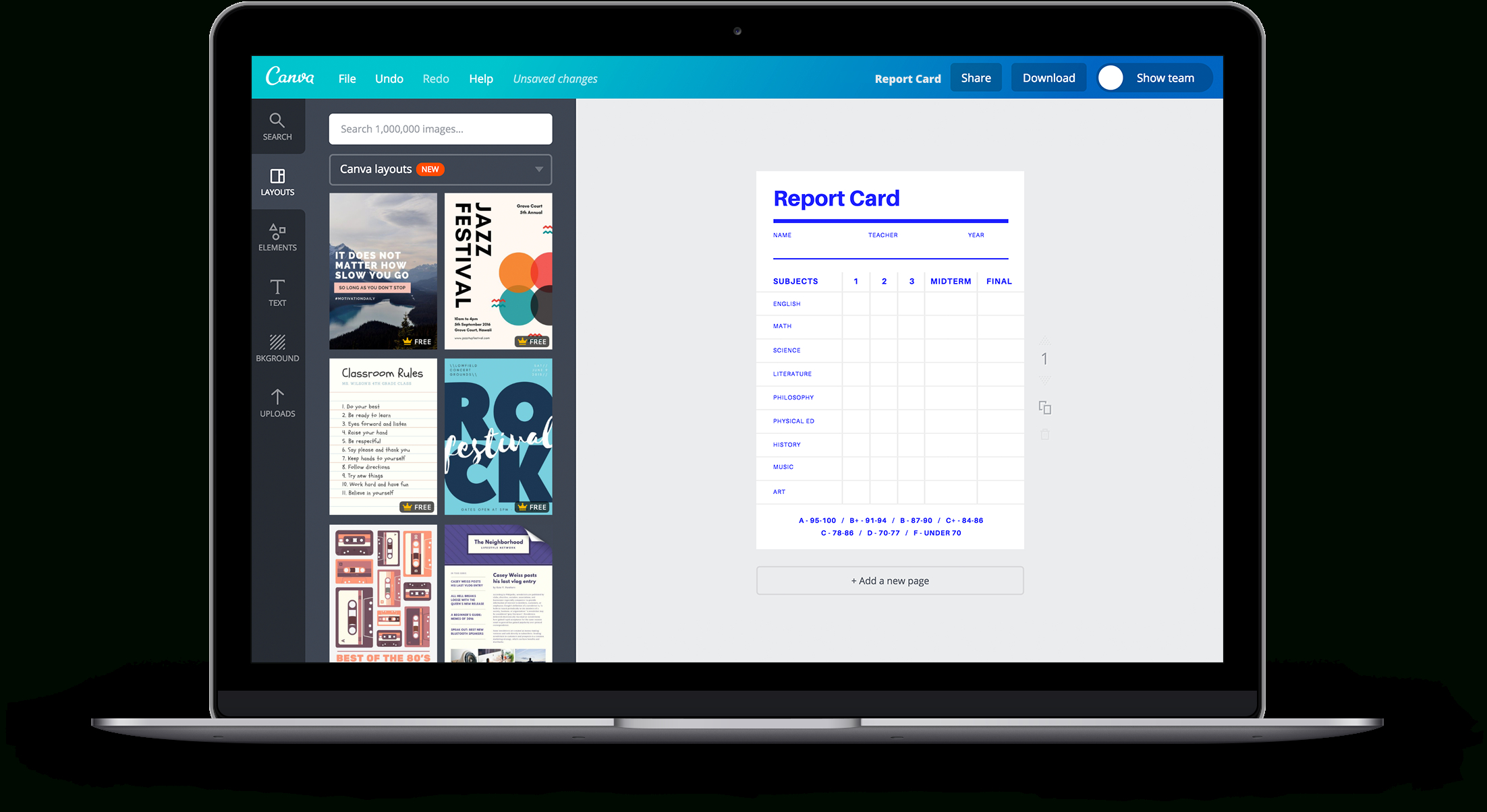 Free Online Report Card Maker: Design A Custom Report Card Inside Fake Report Card Template