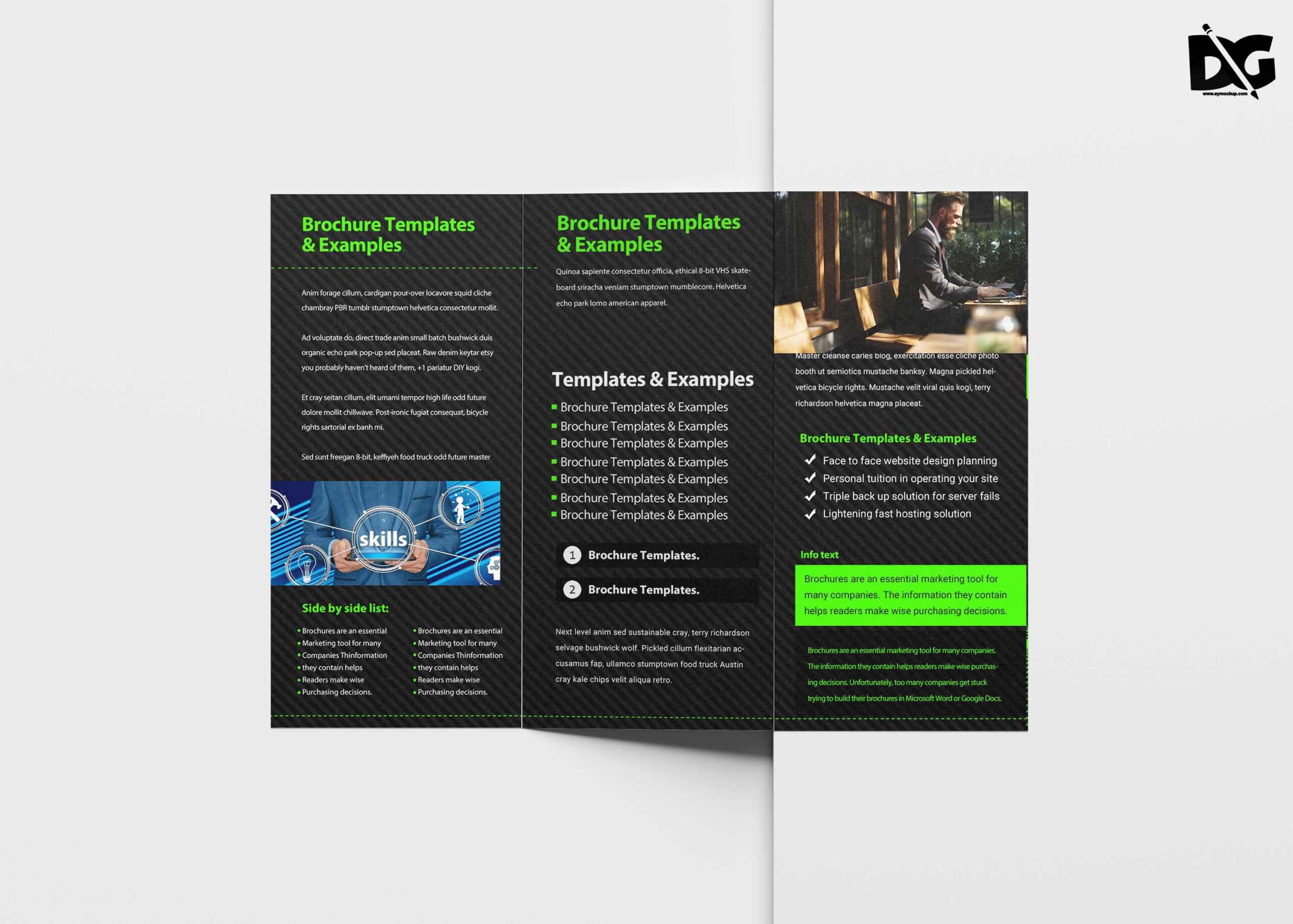 Free Operation Tri Fold Brochure Template | Free Psd Mockup Throughout Pop Up Brochure Template