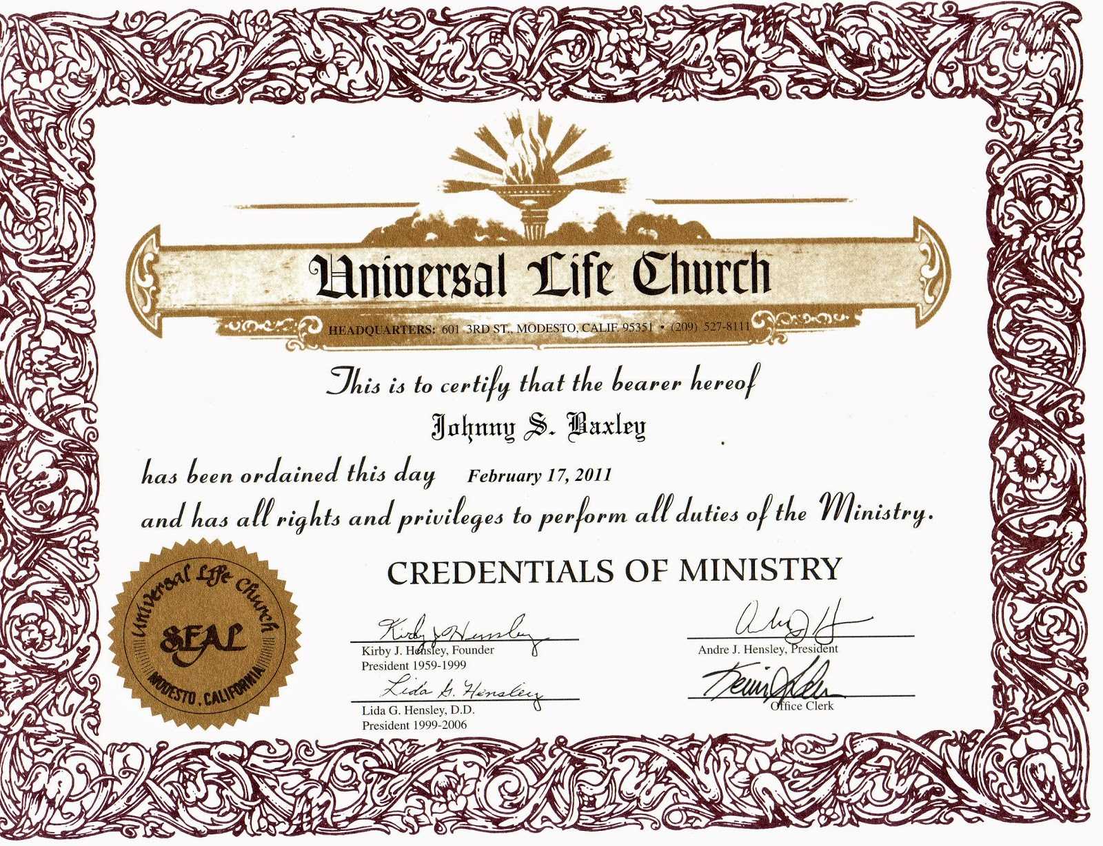 Free Ordination Certificate Download – Calep.midnightpig.co Inside Certificate Of Ordination Template
