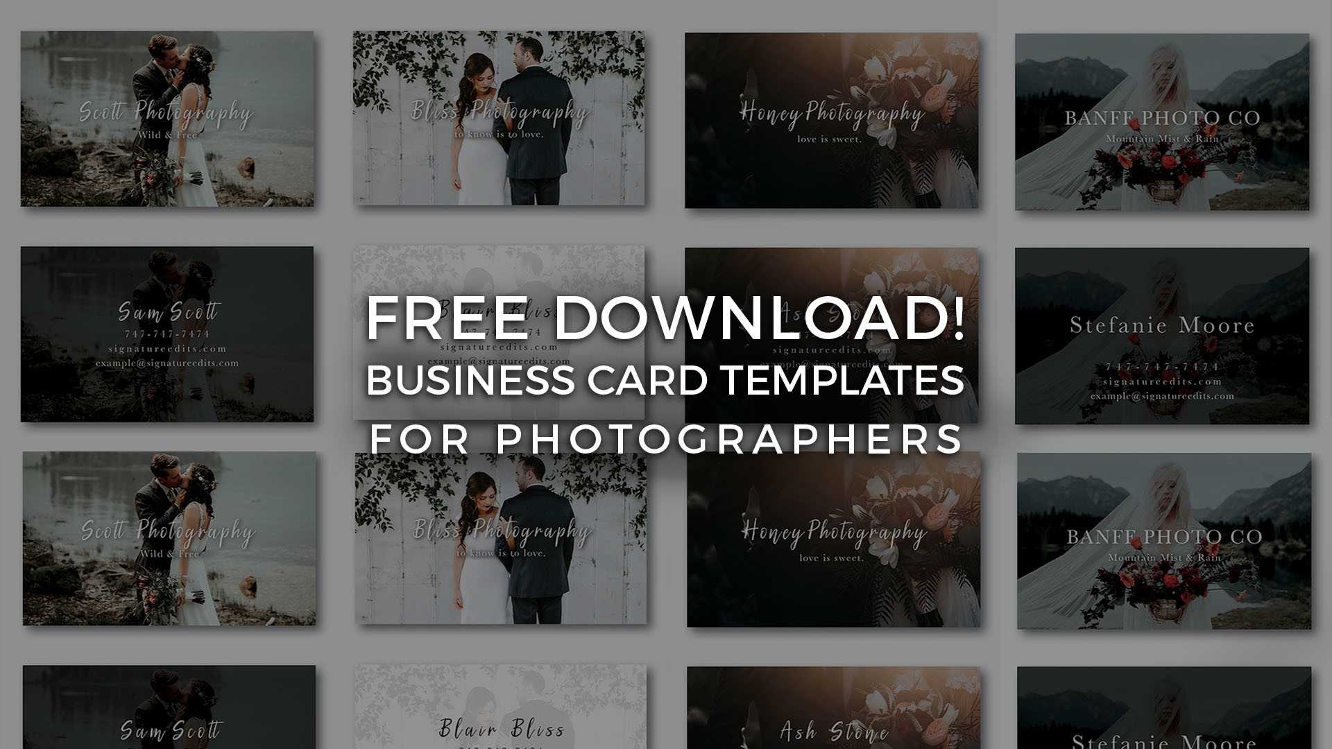 Free Photographer Business Card Templates! – Signature Edits In Photography Business Card Templates Free Download