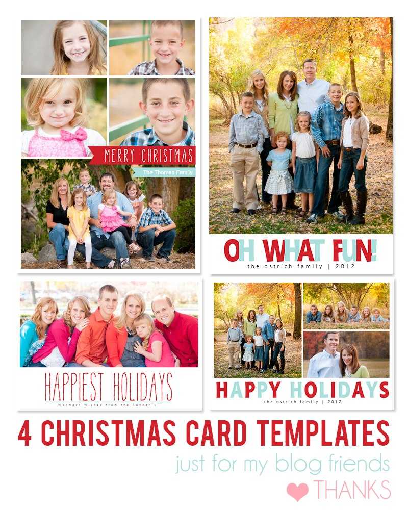 Free Photoshop Holiday Card Templates From Mom And Camera Within Christmas Photo Card Templates Photoshop