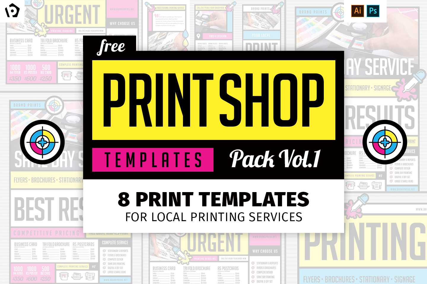 Free Print Shop Templates For Local Printing Services With Template For Cards To Print Free