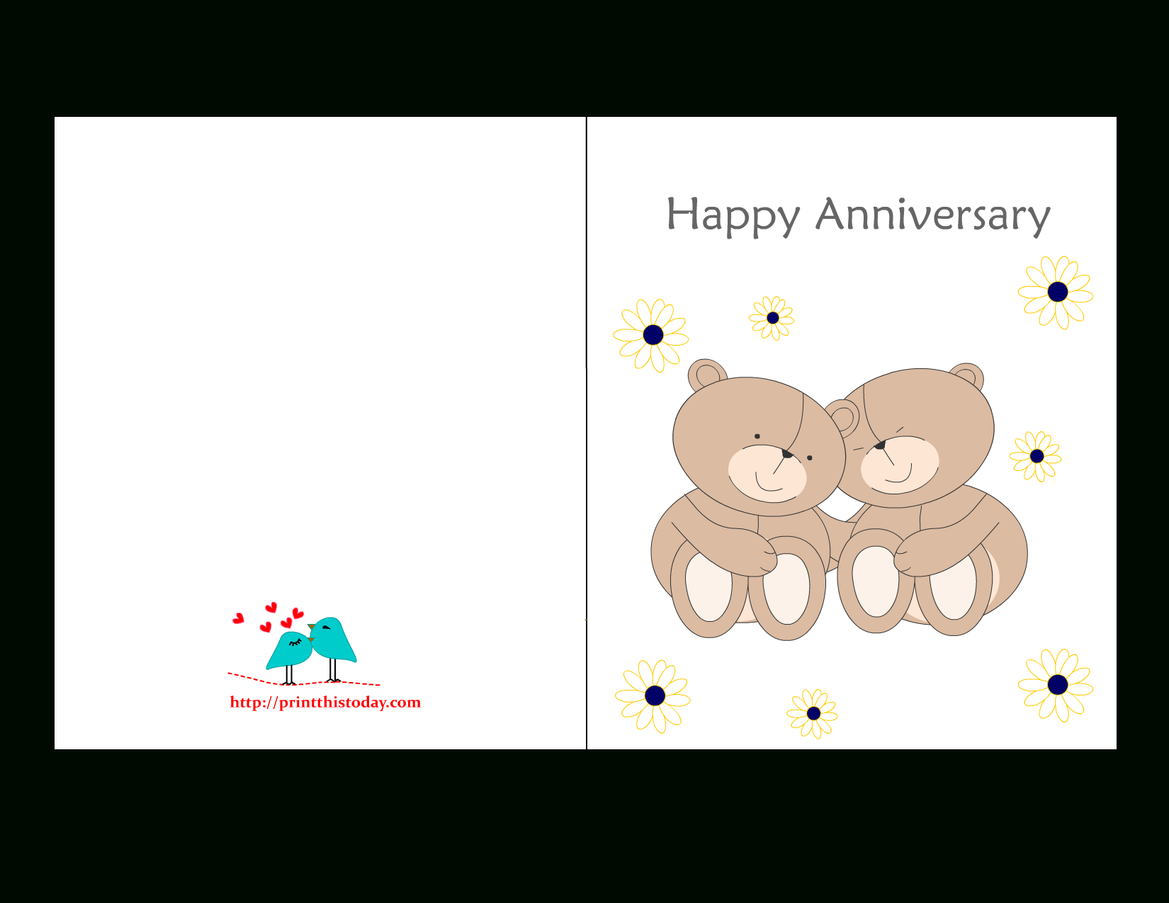 Free Printable Anniversary Cards In Template For Anniversary Card