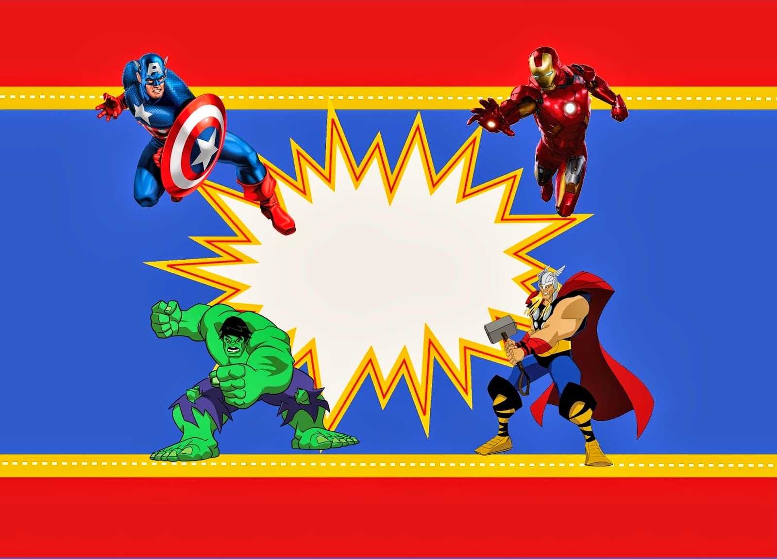 Free Printable Avengers Birthday Party Invitations Pertaining To Avengers Birthday Card Template