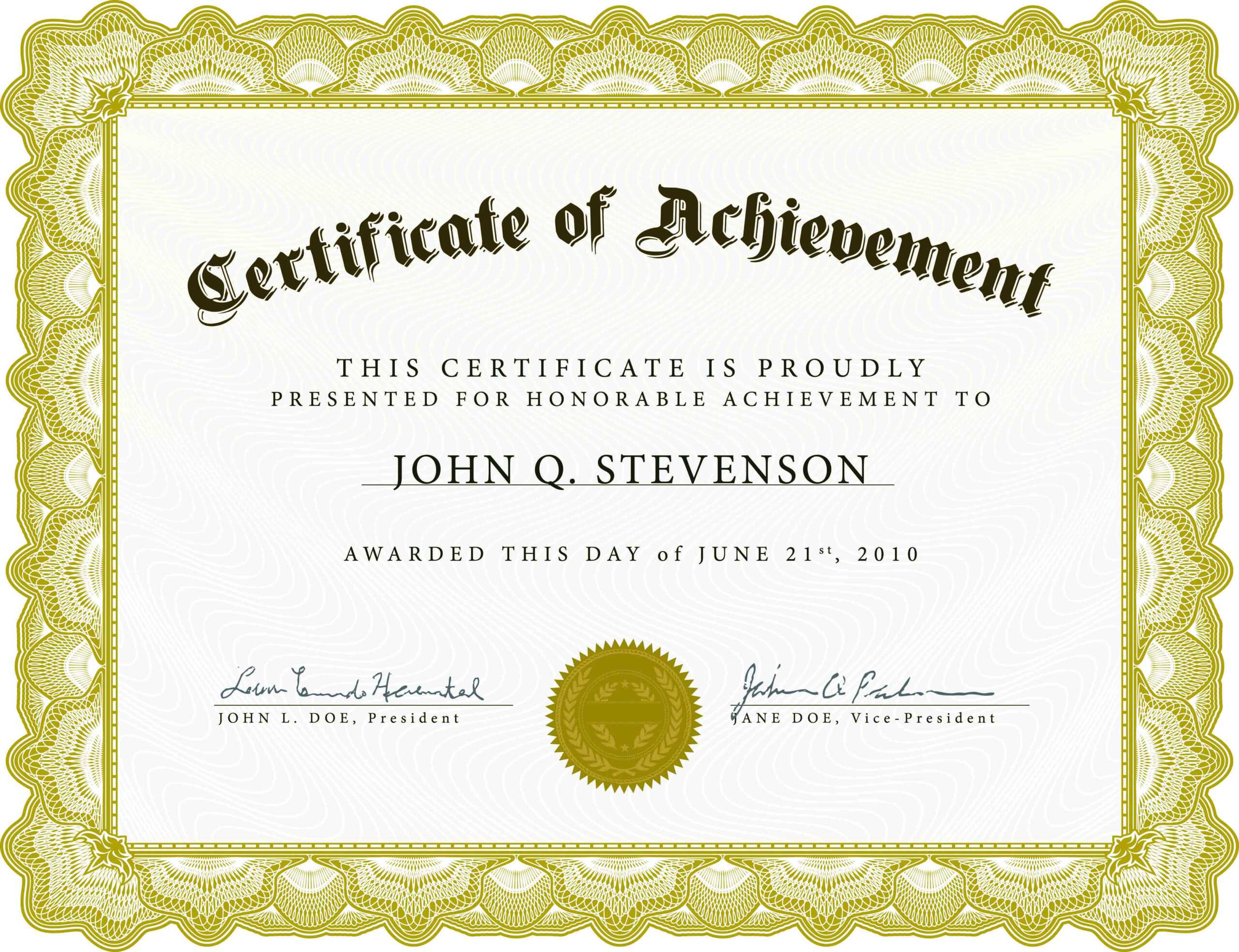 Free Printable Certificate Of Achievement – Falep.midnightpig.co Regarding Classroom Certificates Templates