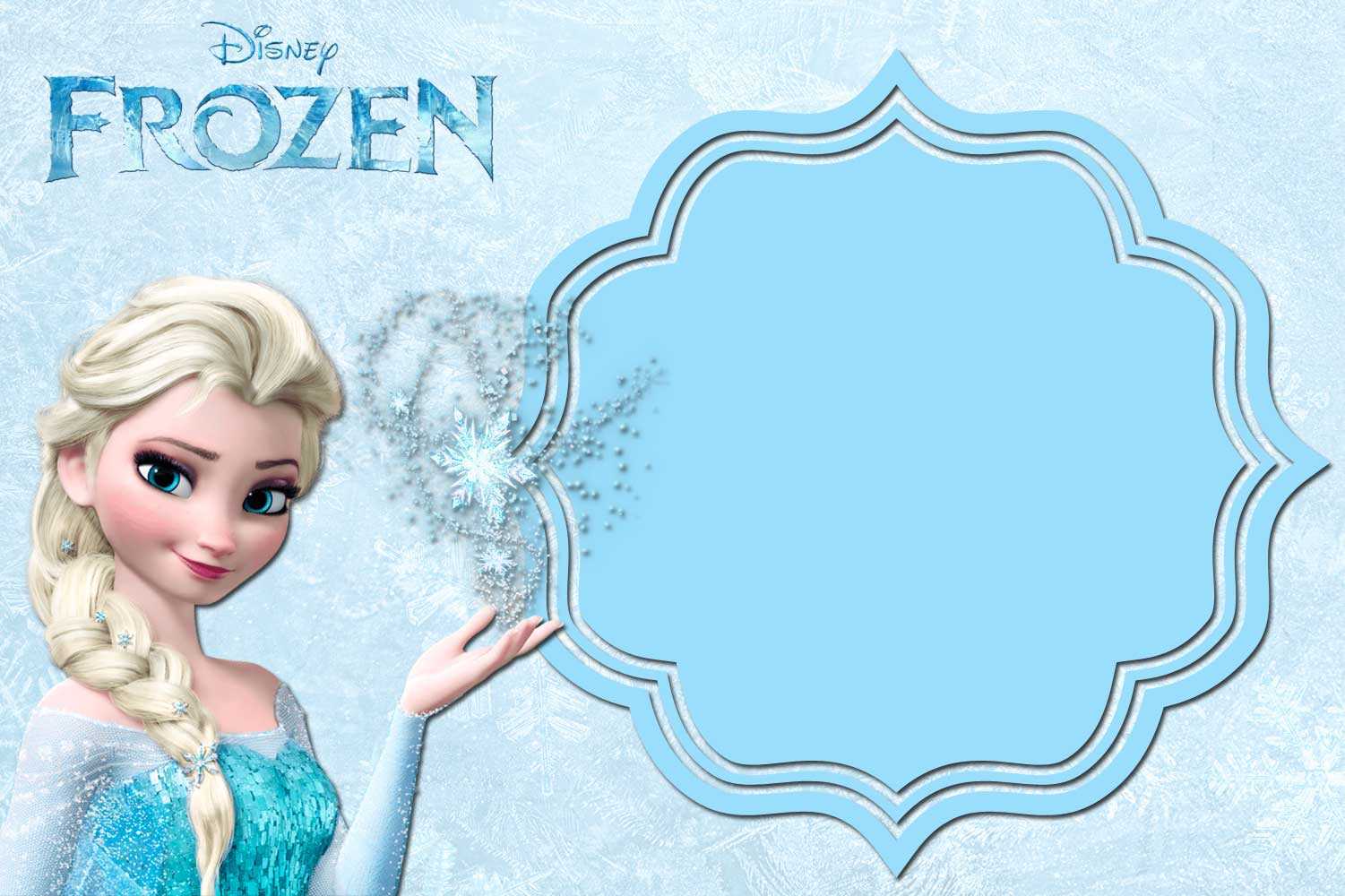Free Printable Elsa Frozen Invitation Template – Free Throughout Frozen Birthday Card Template