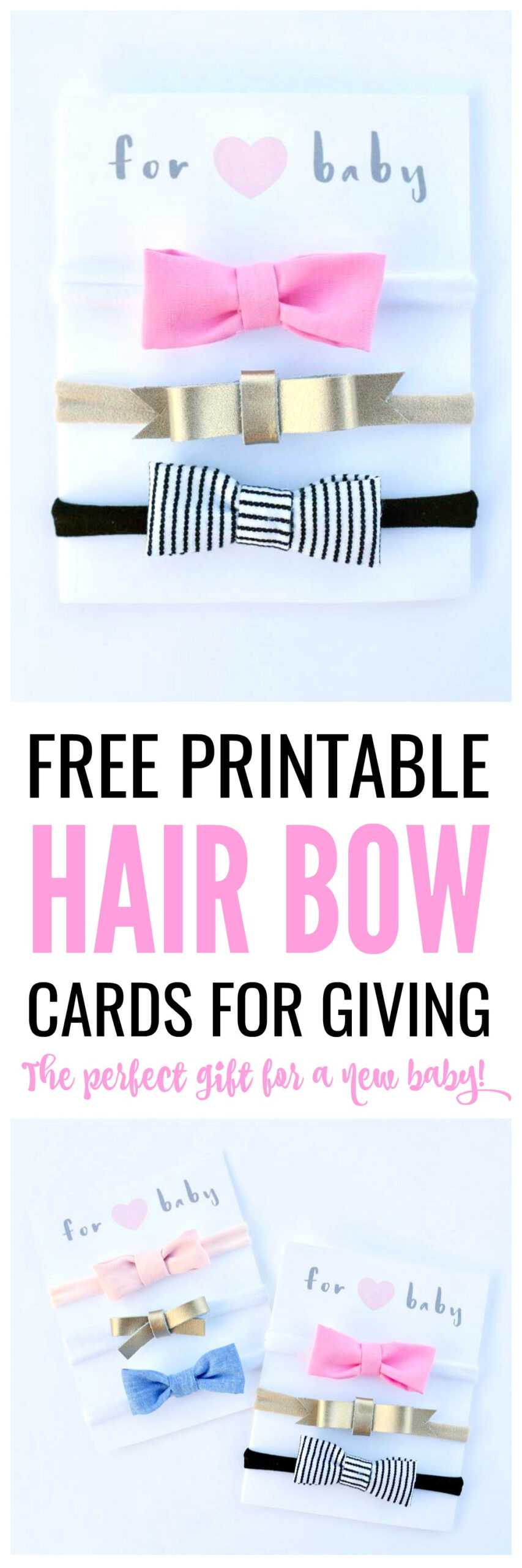 Free Printable Hair Bow Cards For Diy Hair Bows And Throughout Headband Card Template