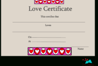 Free Printable Love Certificates with regard to Love Certificate Templates