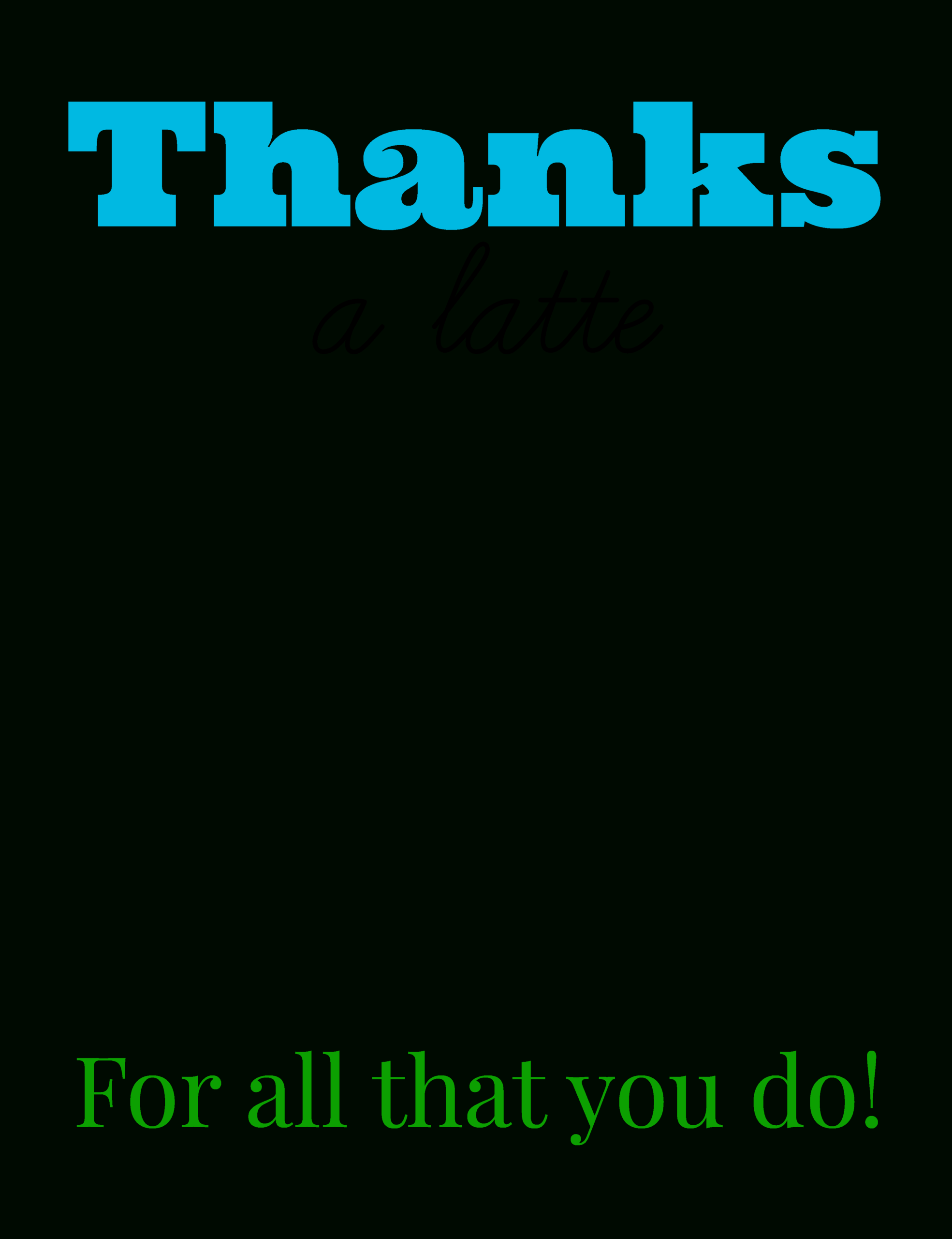 Free Printable: Thanks A Latte Coffee Gift Card – Smashed With Regard To Thanks A Latte Card Template