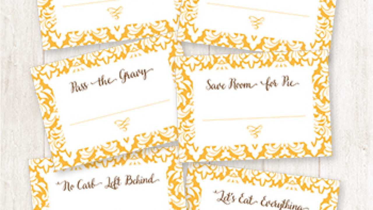 Free Printable Thanksgiving Place Cards | Chickabug In Thanksgiving Place Card Templates