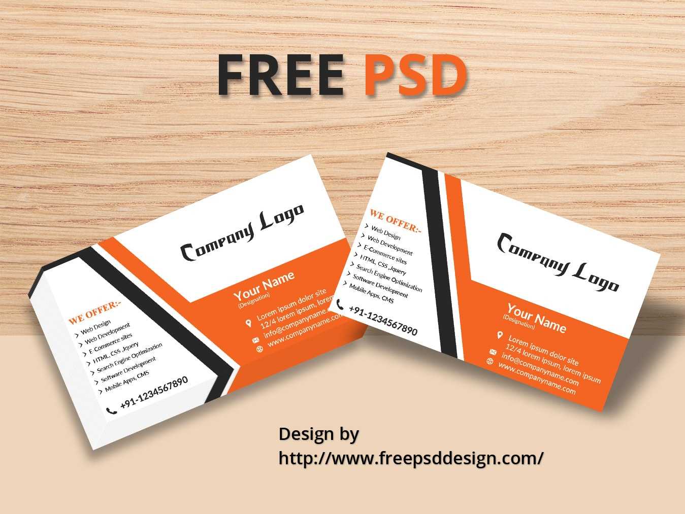 Free Psd Design Download | All Photoshop File | Html Css In Free Psd Visiting Card Templates Download
