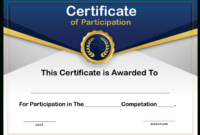 Free Sample Format Of Certificate Of Participation Template intended for Certificate Of Participation Template Doc