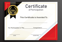 Free Sample Format Of Certificate Of Participation Template throughout Certificate Of Participation Word Template