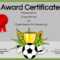 Free Soccer Certificate Maker | Edit Online And Print At Home in Soccer Award Certificate Templates Free