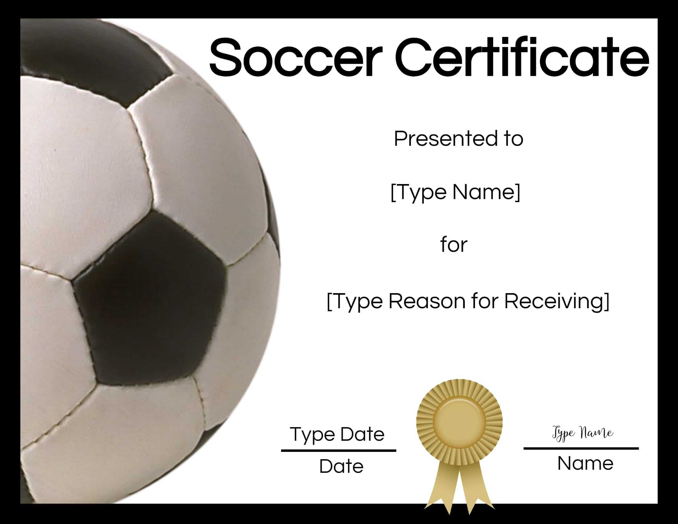 Free Soccer Certificate Maker | Edit Online And Print At Home In Soccer Certificate Template