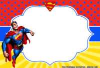 Free Superhero Superman Birthday Invitation Templates – Bagvania with regard to Superman Birthday Card Template