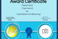 Free Tennis Certificates | Edit Online And Print At Home intended for Tennis Certificate Template Free