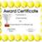 Free Tennis Certificates | Edit Online And Print At Home Pertaining To Tennis Certificate Template Free
