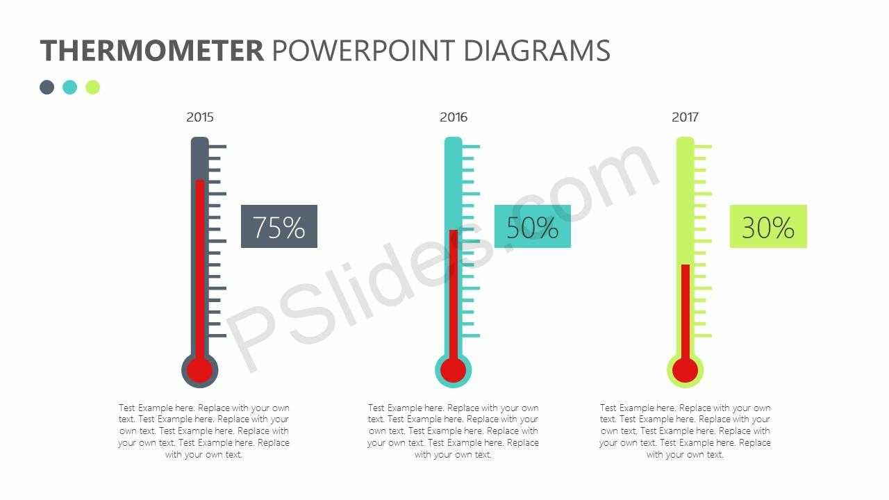 Free Thermometer Powerpoint Diagrams – Pslides Pertaining To Powerpoint Thermometer Template