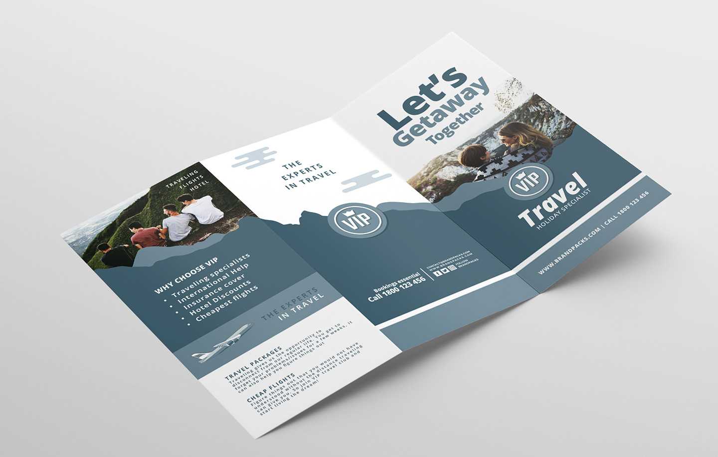 Free Travel Agency Poster & Brochure Template In Psd, Ai Within Hotel Brochure Design Templates