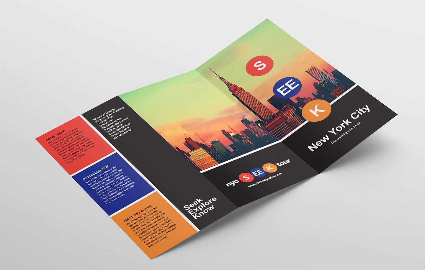 Free Travel Trifold Brochure Template For Photoshop With Regard To Travel And Tourism Brochure Templates Free