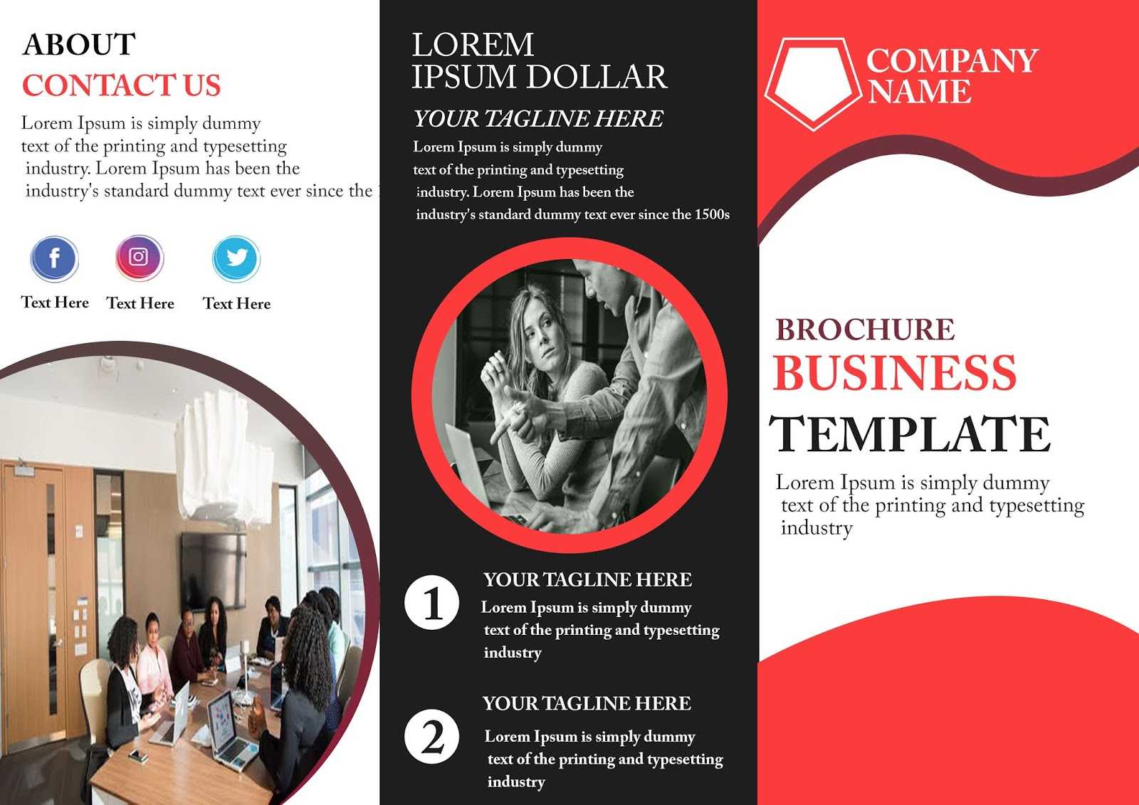 Free Tri Fold Brochure Template – Download Free Tri Fold For 3 Fold Brochure Template Free