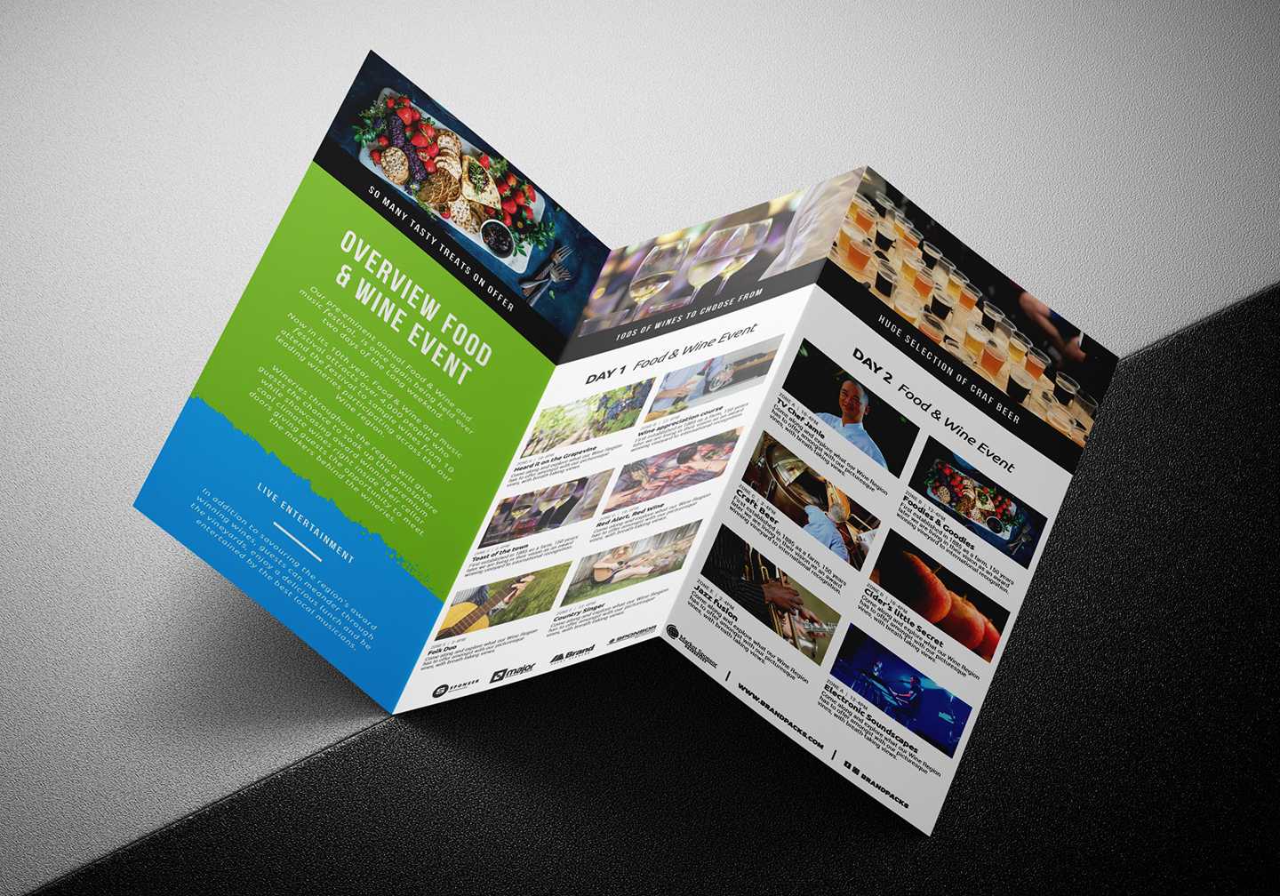 Free Tri Fold Brochure Template For Events & Festivals – Psd Intended For Free Online Tri Fold Brochure Template