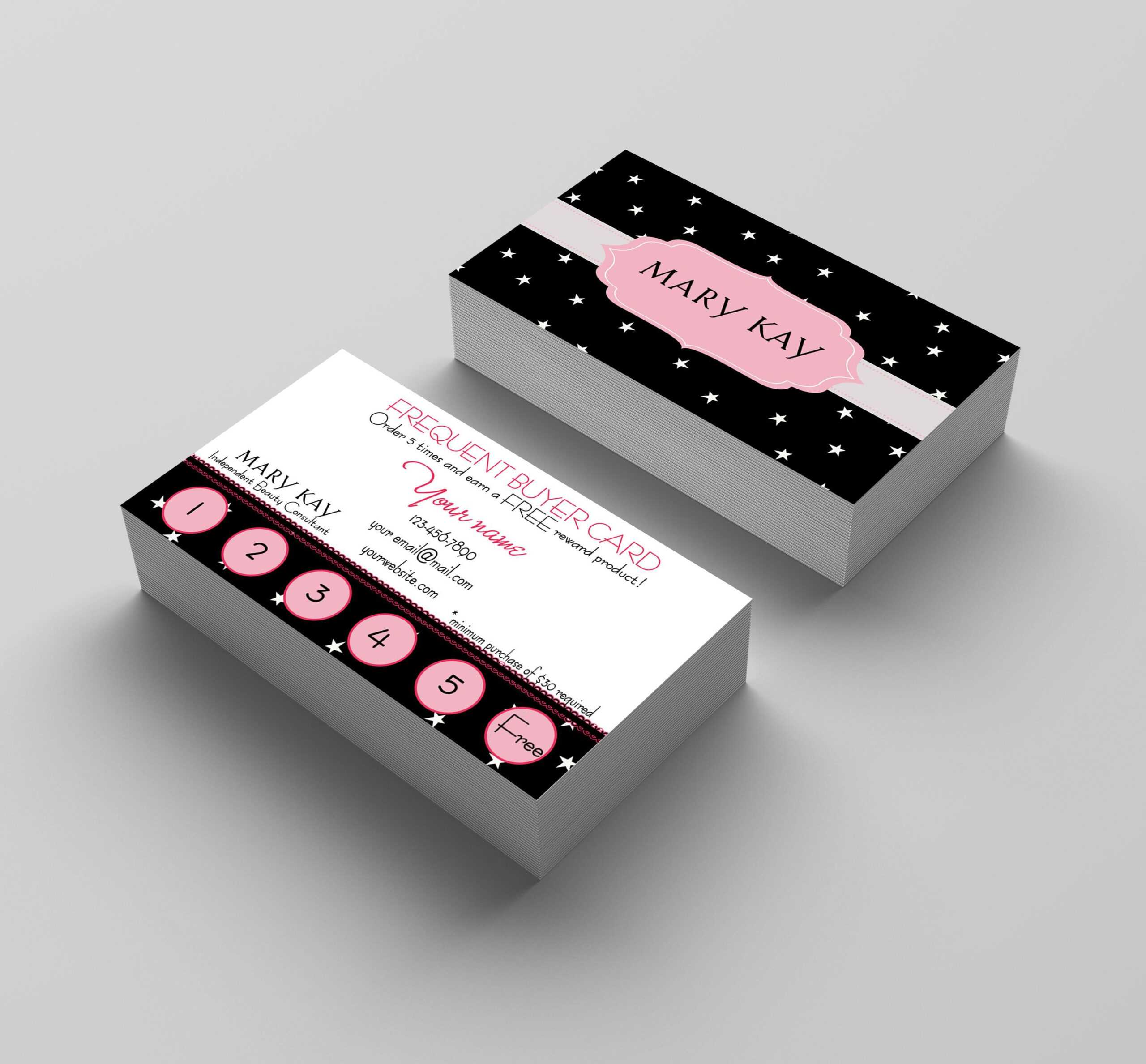 Frequent Buyer Card Template Free – Calep.midnightpig.co With Regard To Mary Kay Business Cards Templates Free