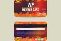 Front And Back Vip Member Card Template within Template For Membership Cards