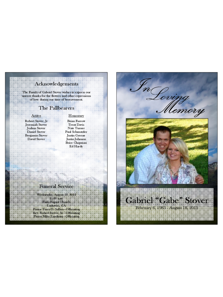 Funeral Card Template – 2 Free Templates In Pdf, Word, Excel With Regard To Memorial Card Template Word