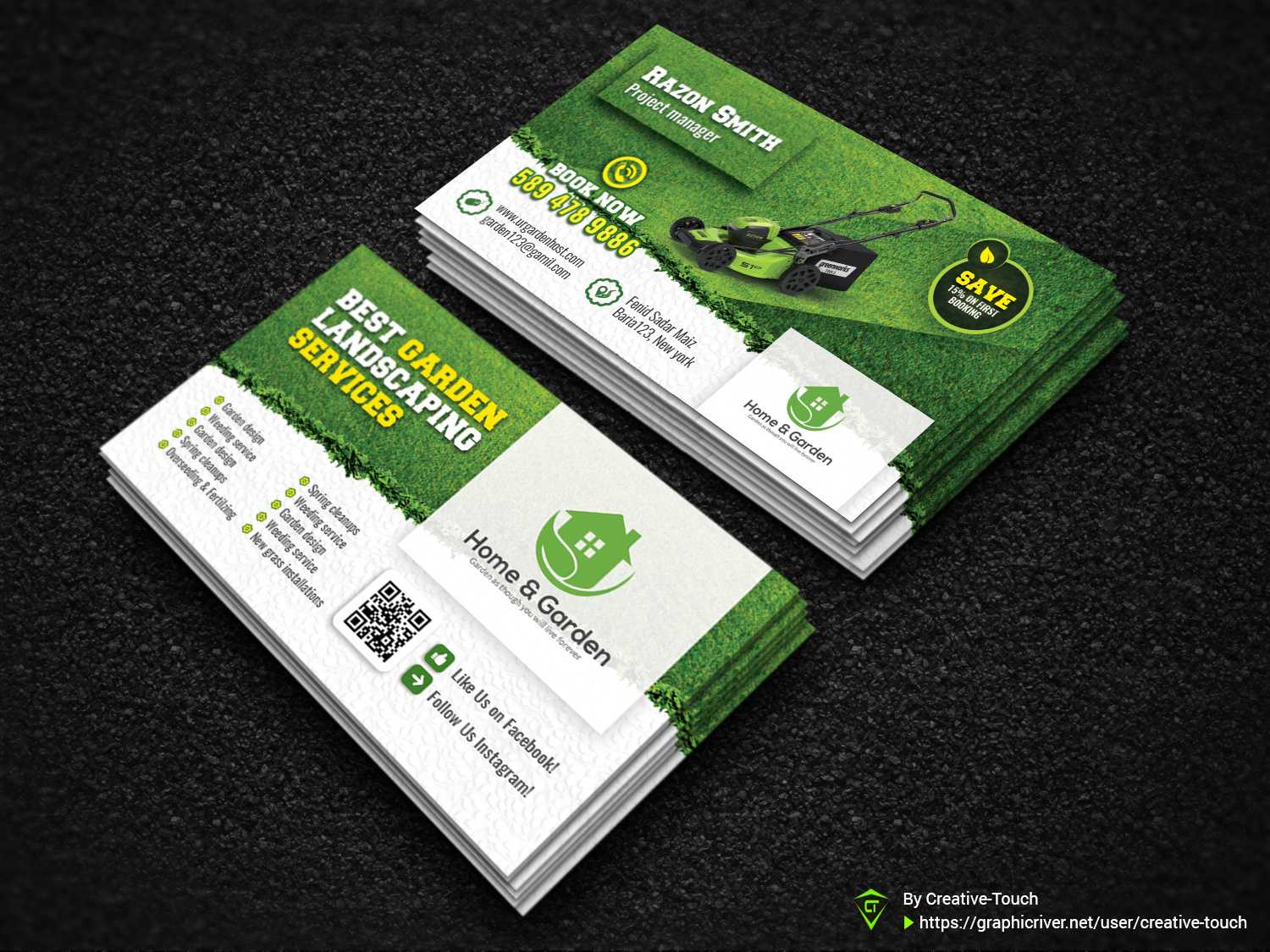 Garden Business Cardcreative Touch On Dribbble Throughout Gardening Business Cards Templates