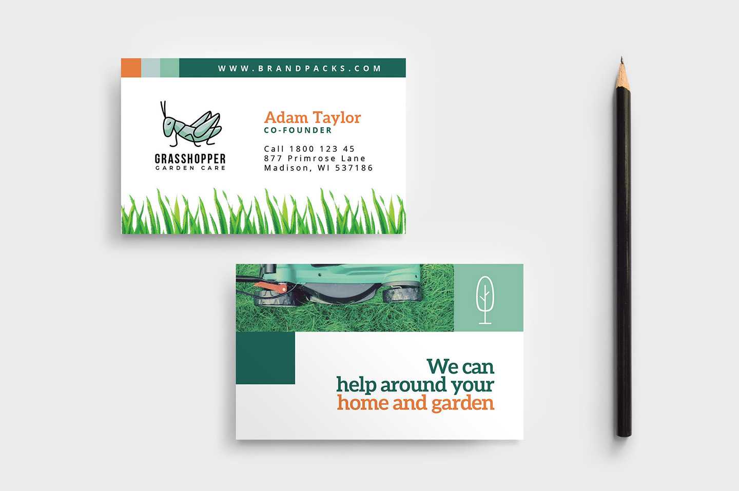 Garden Care Business Card Template In Psd, Ai & Vector Intended For Gardening Business Cards Templates