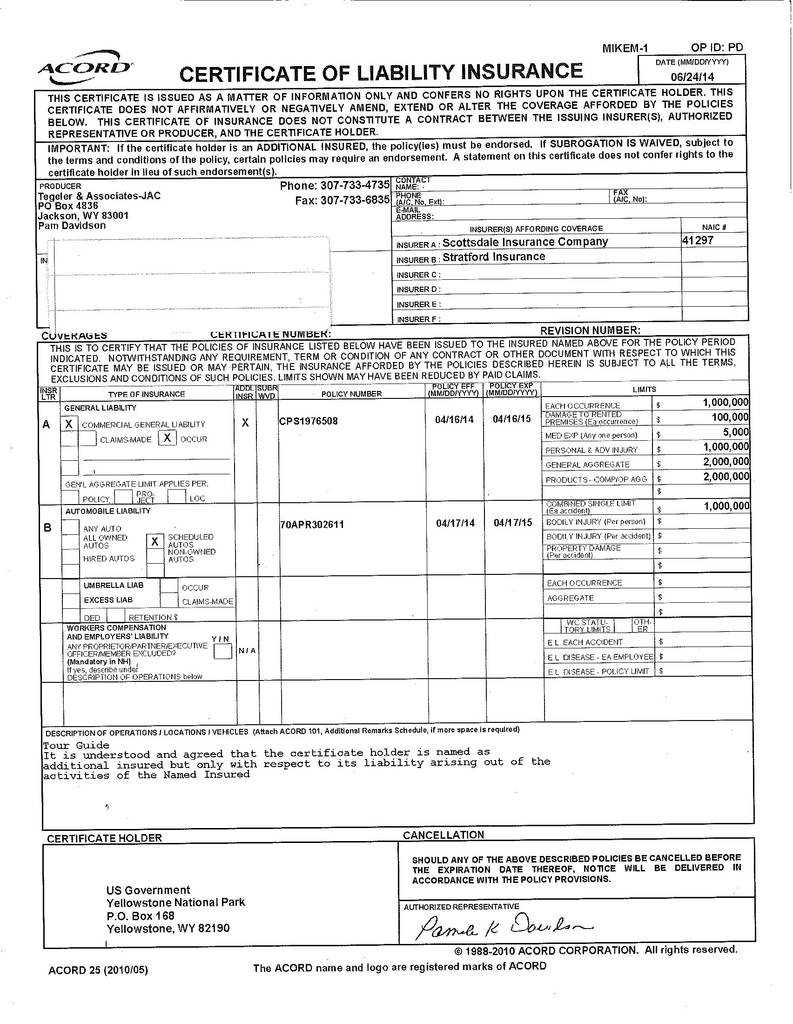 General Liability Acord Form 125 Brilliant Acord 25 Intended For Acord Insurance Certificate Template