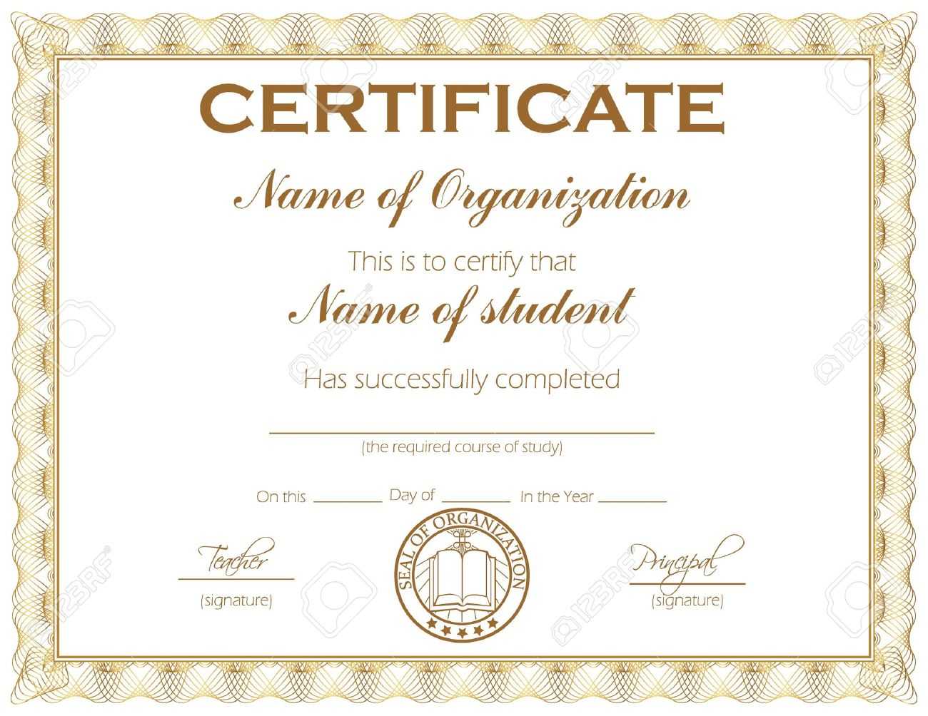 General Purpose Certificate Or Award With Sample Text That Can.. Throughout Student Of The Year Award Certificate Templates